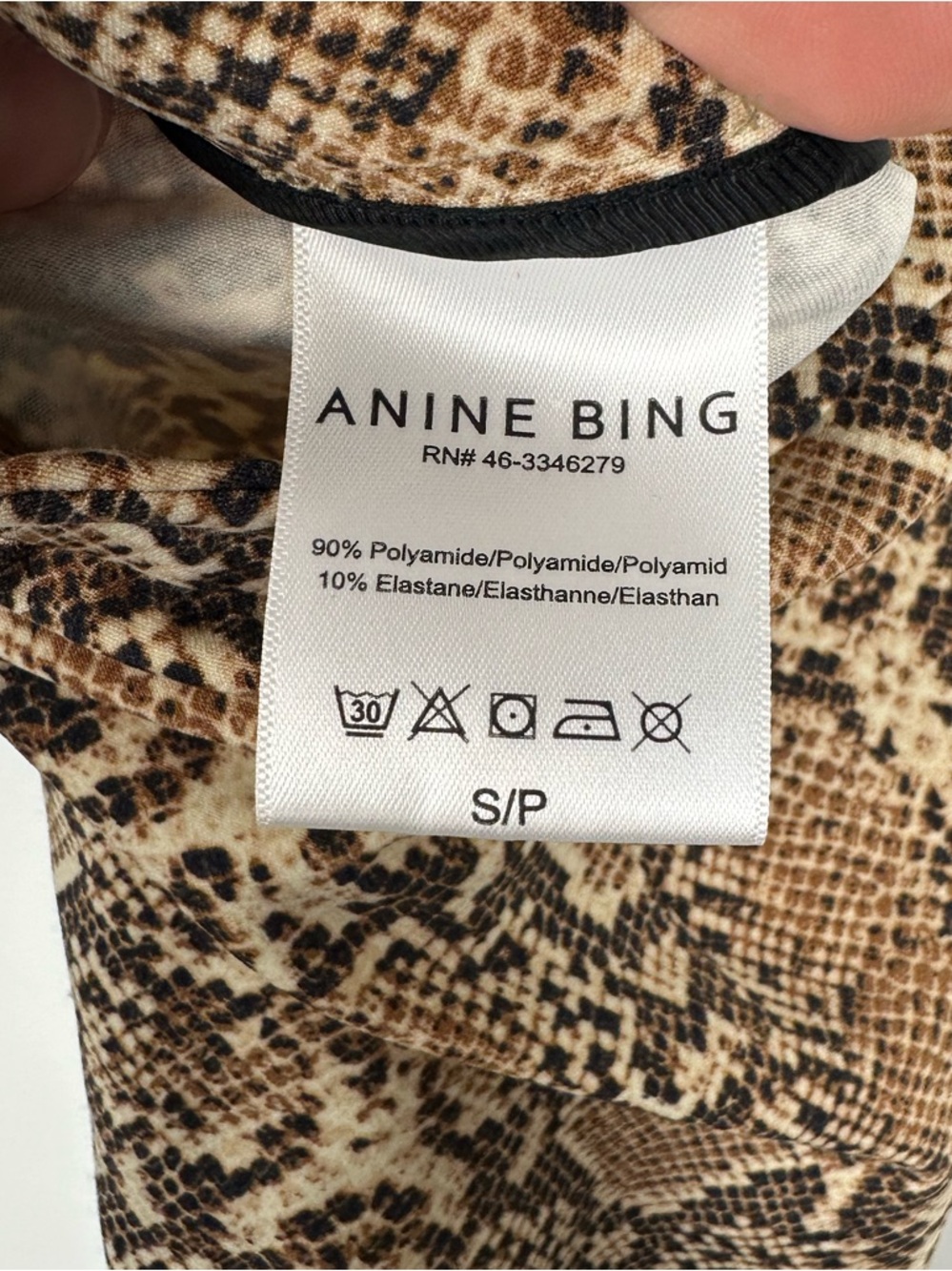 Anine Bing Phyton Printed Cigarette‎ Split Cuff Pants Women’s Sz S - Picture 8 of 10
